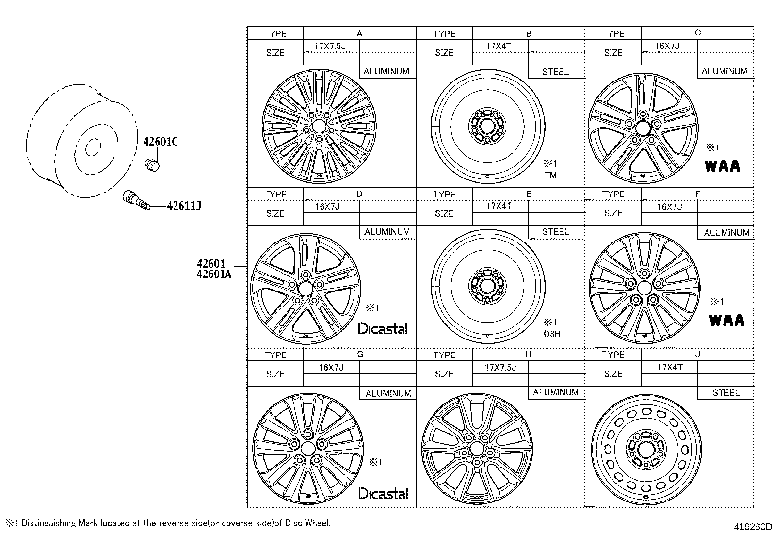 42611-02T91 WHEEL, DISC product image