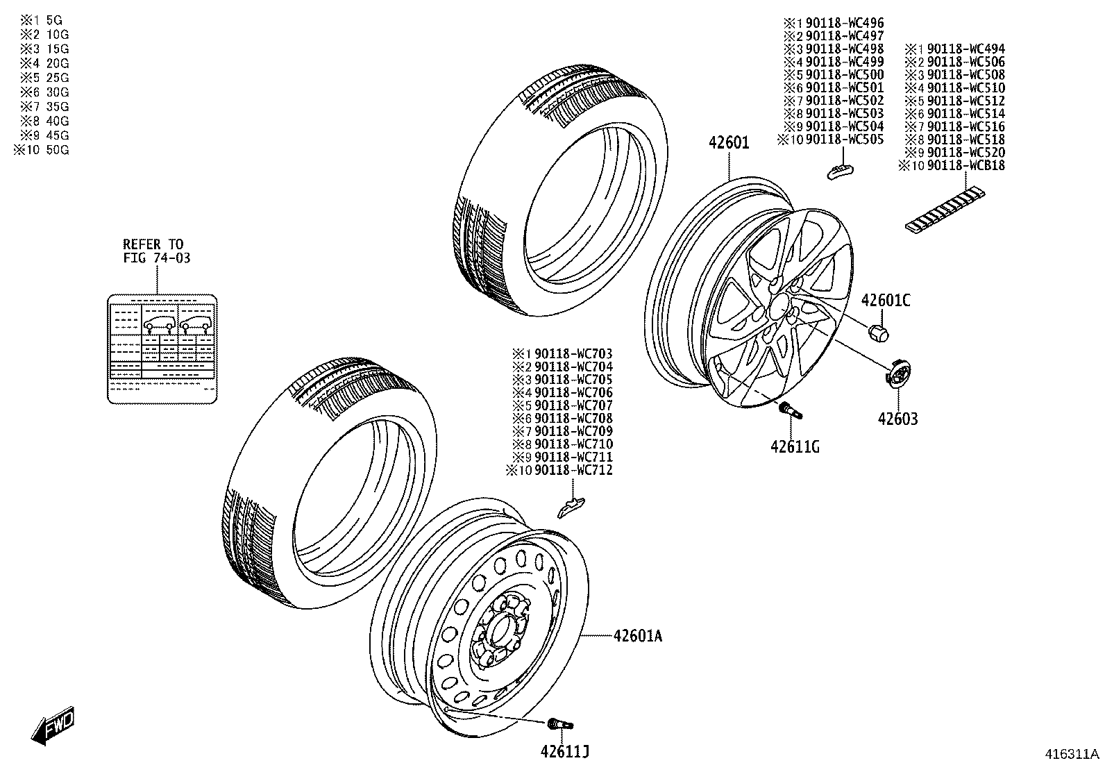 42602-WC008 CAP, WHEEL product image