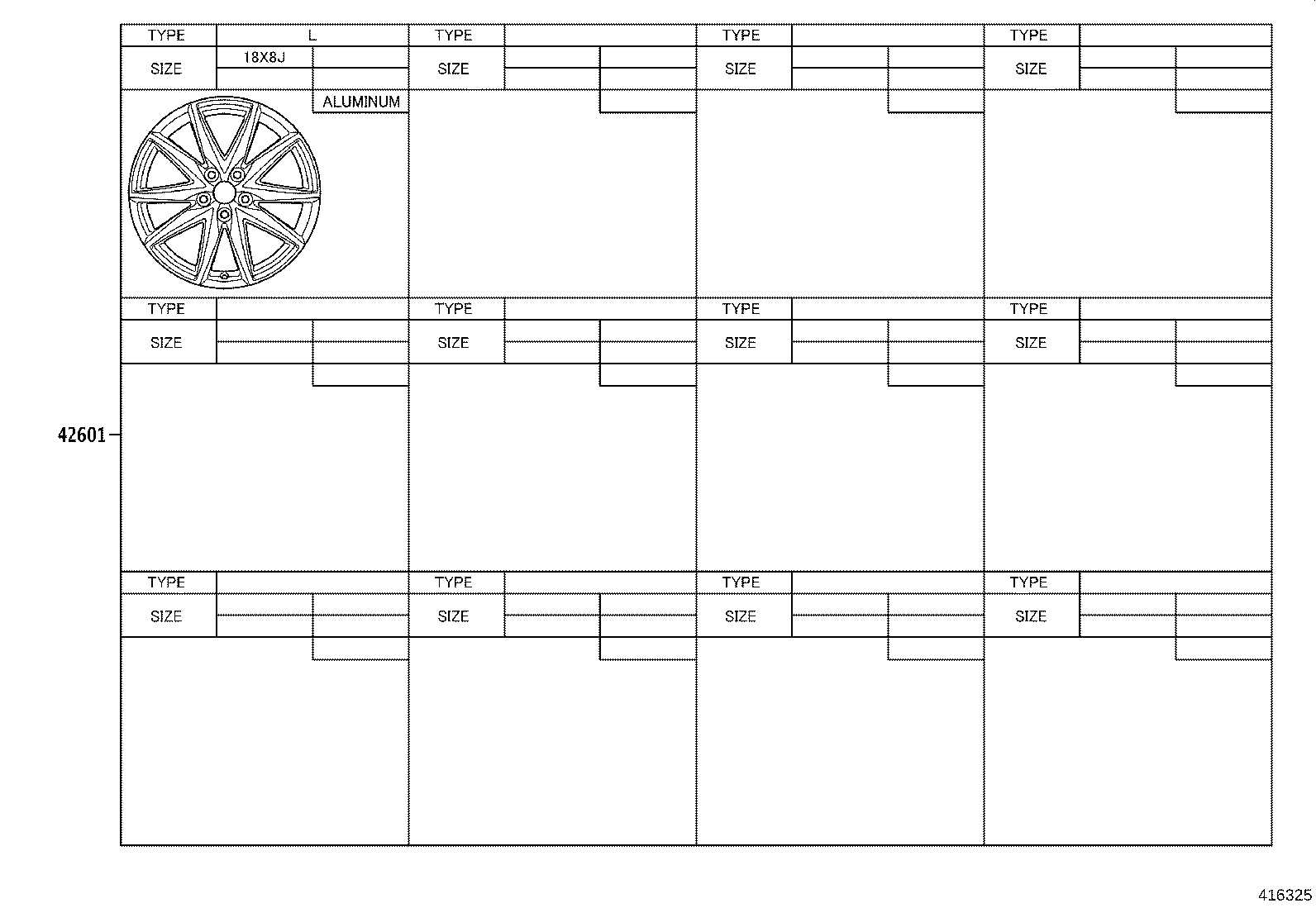 42602-02551 CAP, WHEEL product image