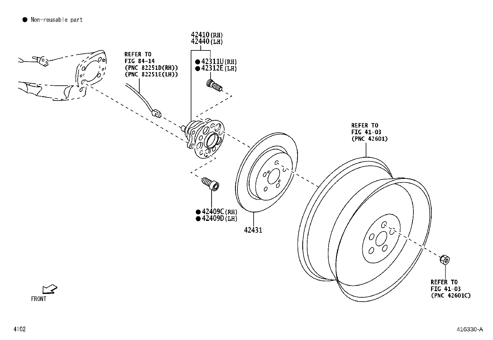 42431-BZ260 DISC, REAR product image
