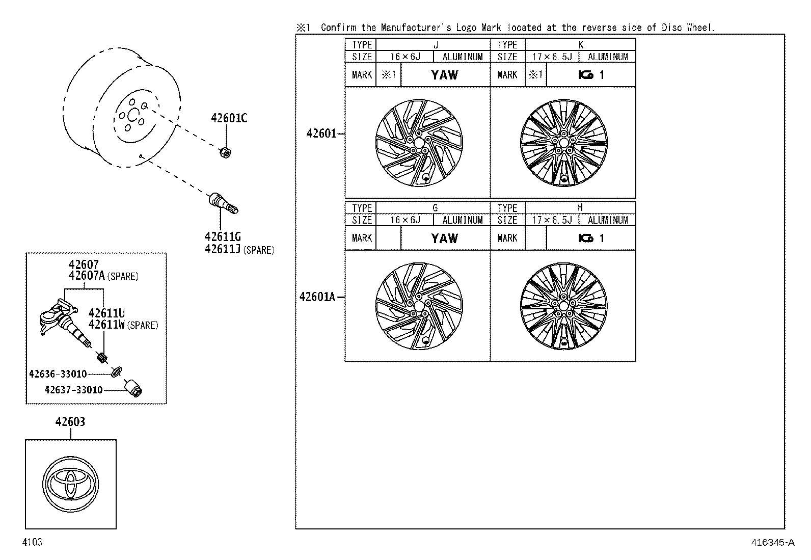 42638-BZ680 ORNAMENT SUB-ASSY, WHEEL HUB product image