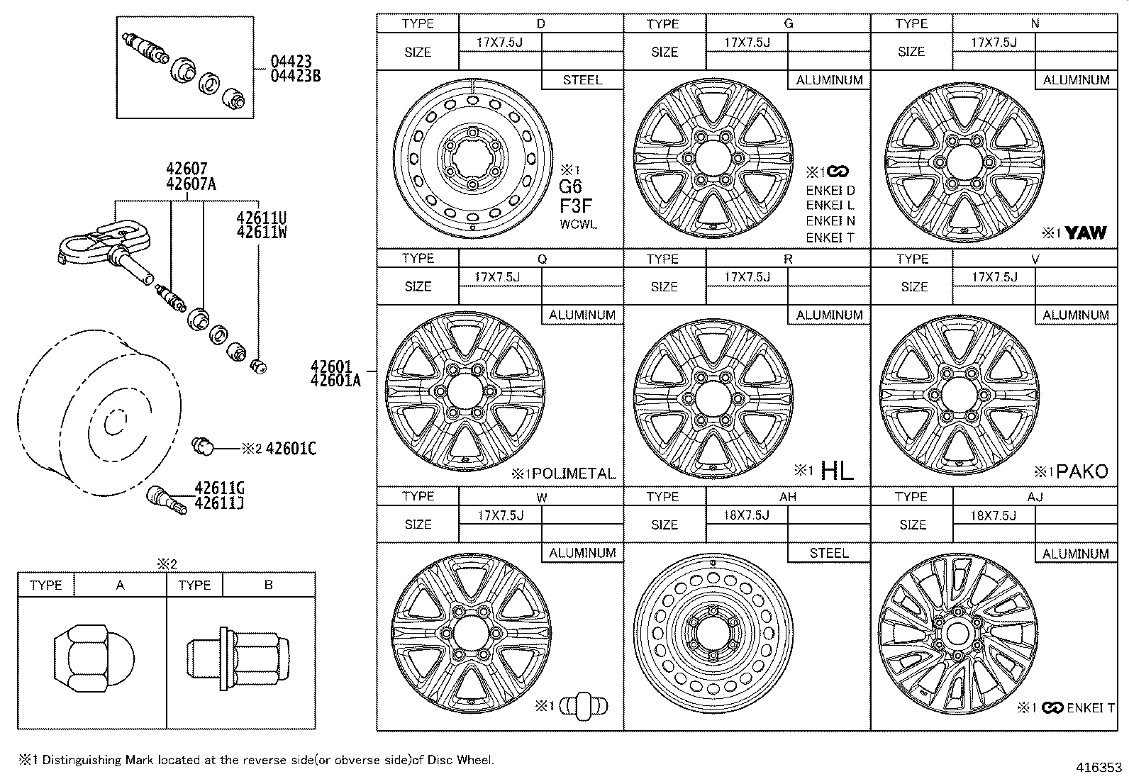 42611-0KX80 WHEEL, DISC product image