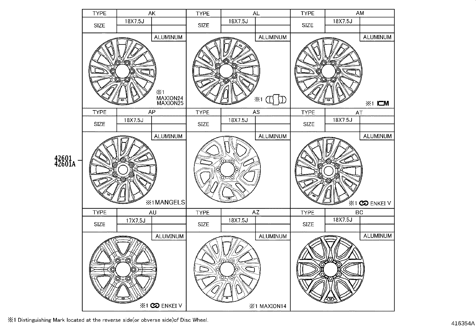 42611-0KX80 WHEEL, DISC product image