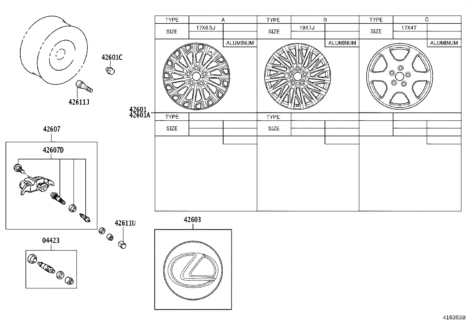 4261B-V2011 WHEEL, DISC (FOR SPARE) product image