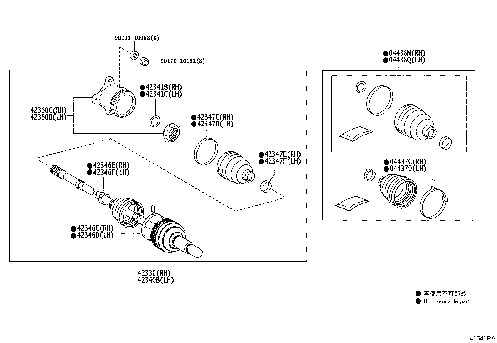 42450-F4051 HUB & BEARING ASSY, REAR AXLE, RH product image