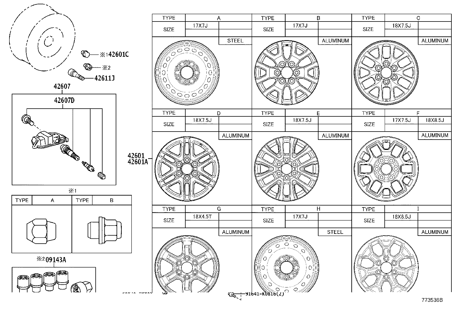 Toyota 90942-01124 NUT, HUB (FOR AXLE)