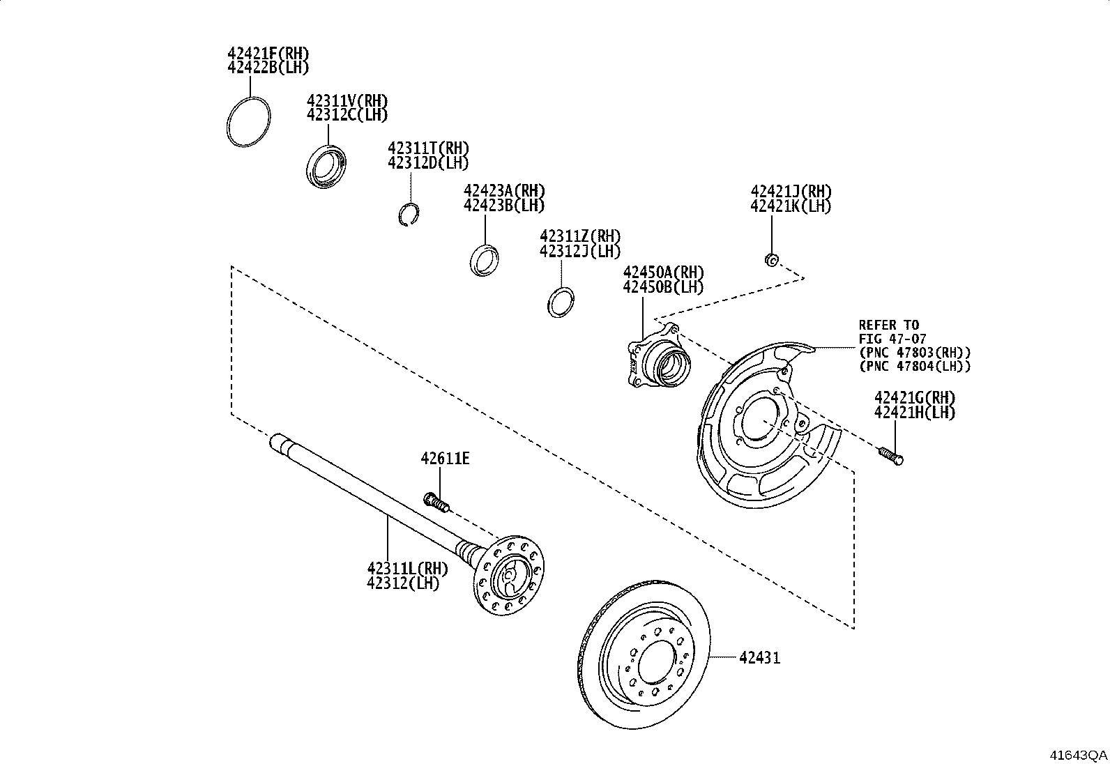 Toyota 42311-AK030 SHAFT, REAR AXLE, RH
