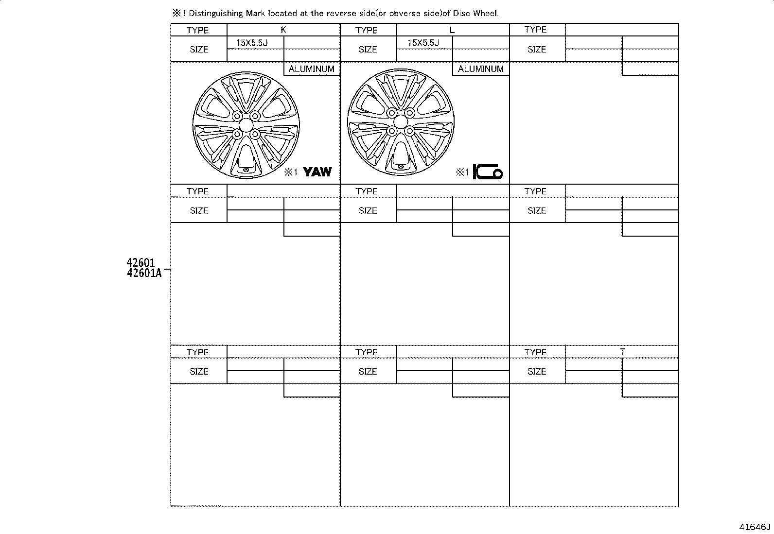42611-YP480 WHEEL, DISC product image