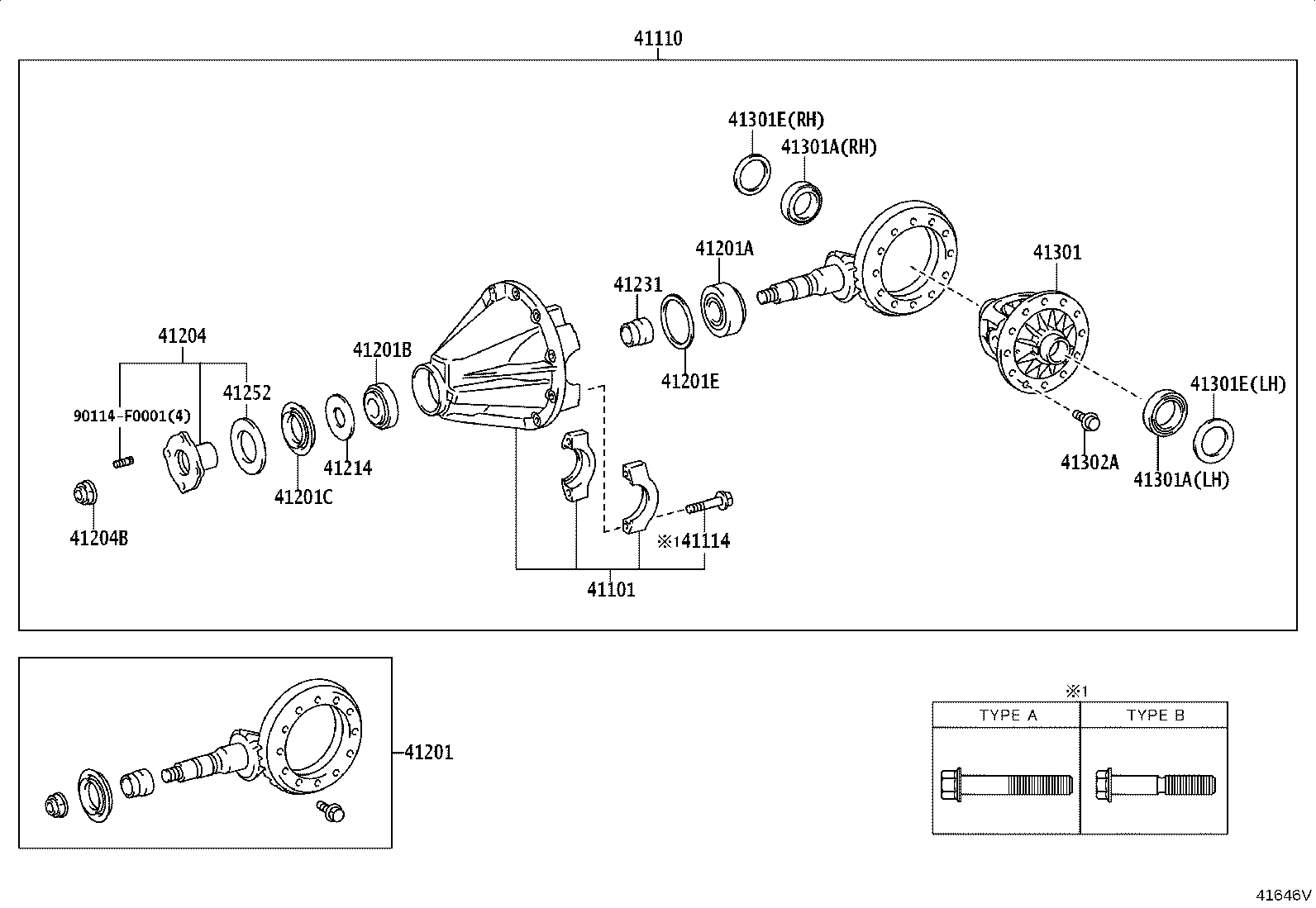 90178-T0144 NUT (FOR REAR DRIVE PINION) product image