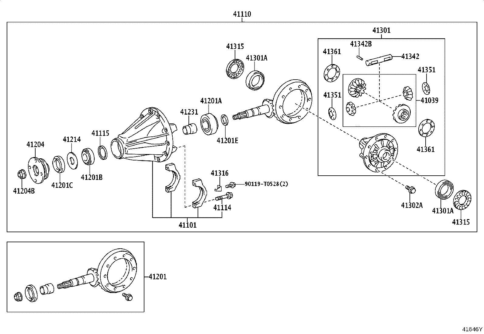 90178-T0144 NUT (FOR REAR DRIVE PINION) product image