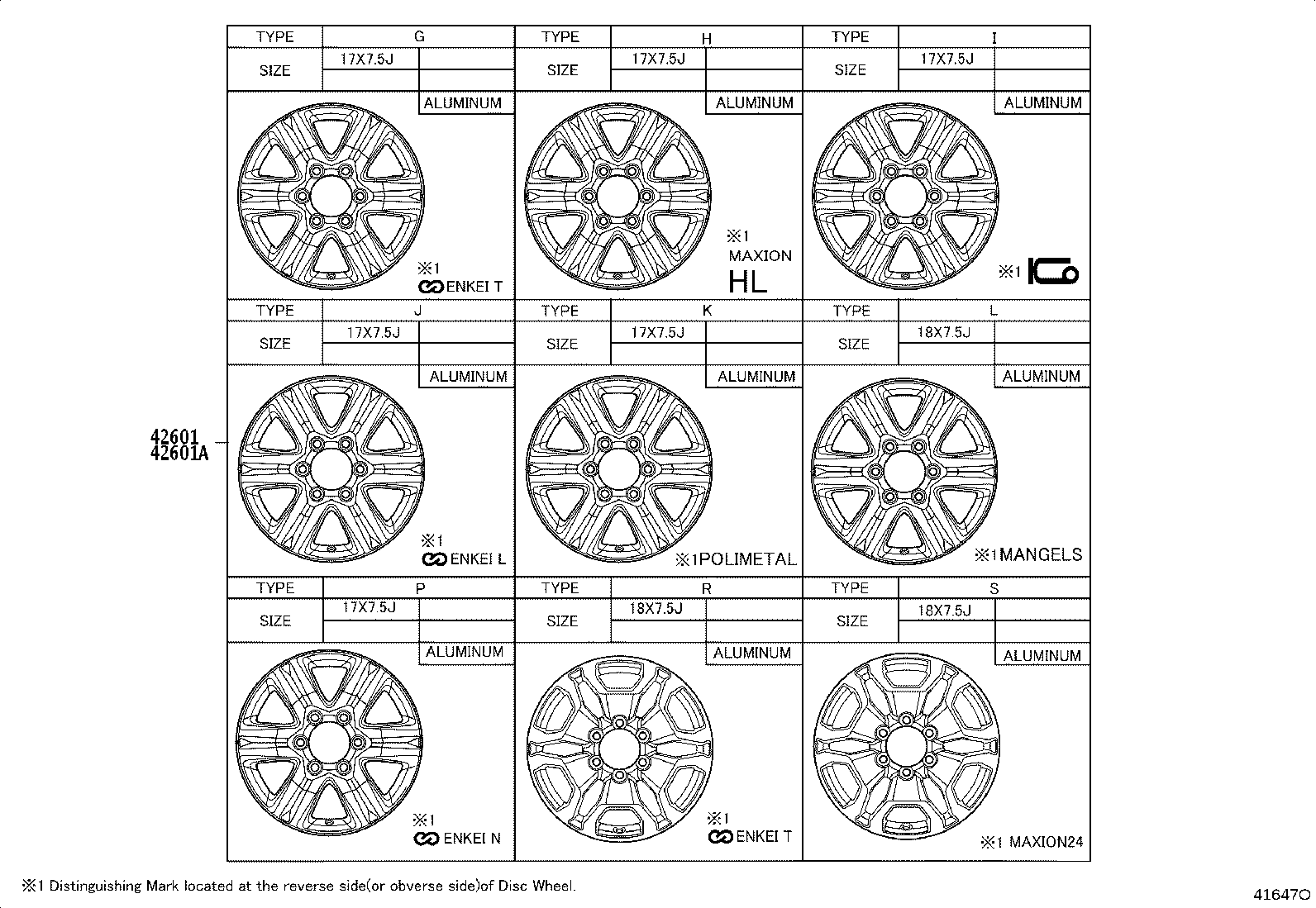 42611-YYB30 WHEEL, DISC product image