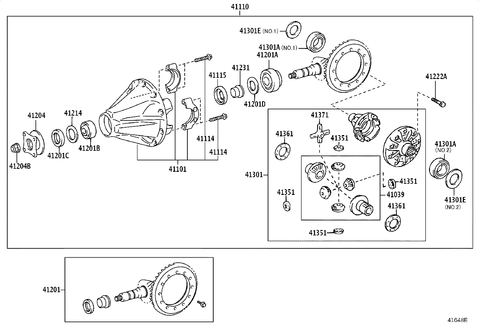 41301-60310 CASE SUB-ASSY, REAR DIFFERENTIAL product image