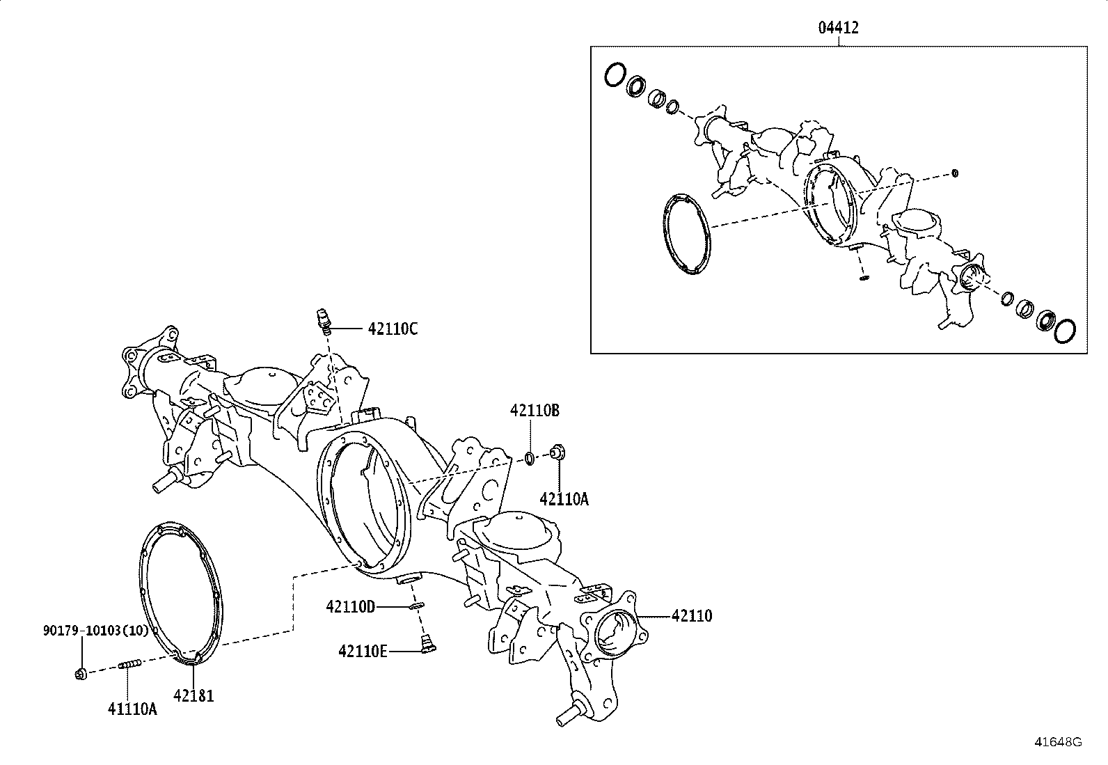 41301-60310 CASE SUB-ASSY, REAR DIFFERENTIAL product image