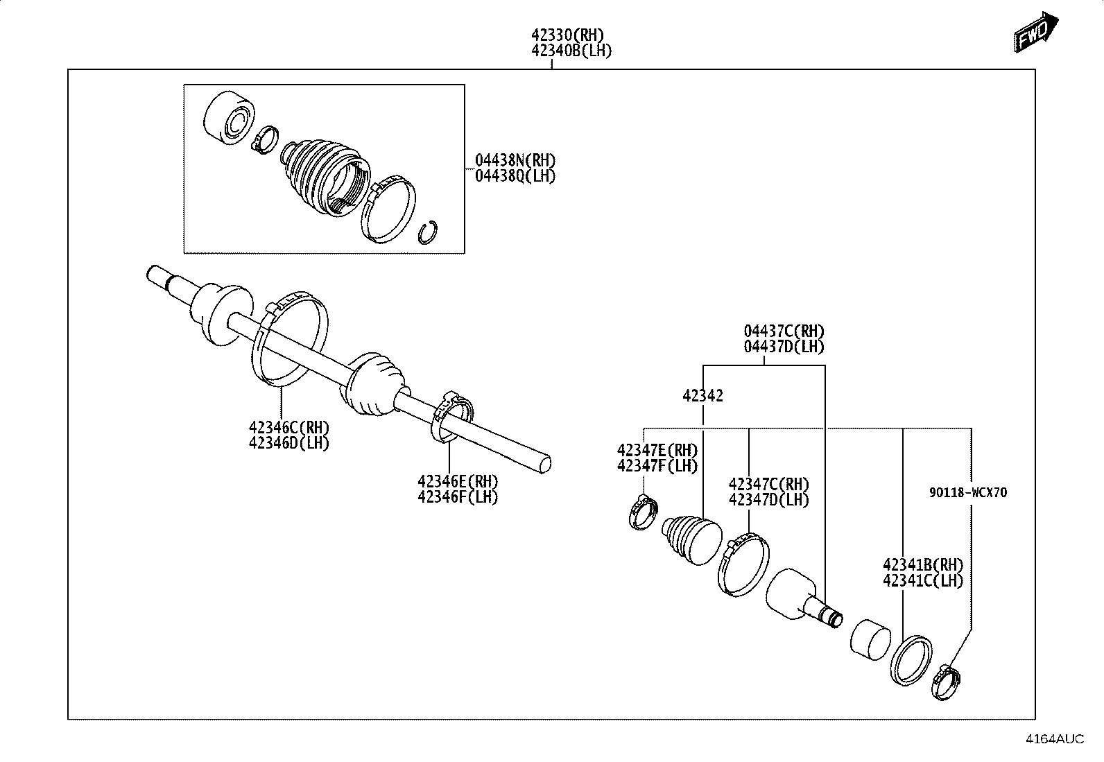 23129-WC002 OIL SEAL, REAR DRIVE SHAFT, RH product image