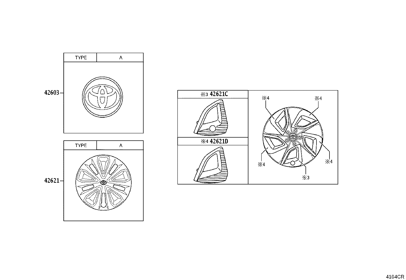 42602-03010 CAP, WHEEL product image