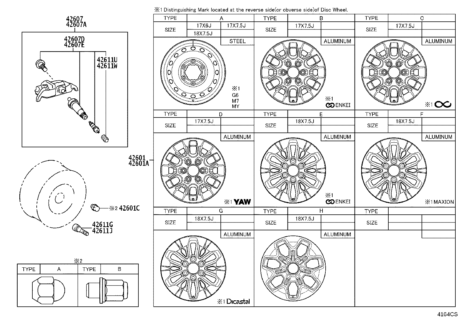 42611-YYF60 WHEEL, DISC product image