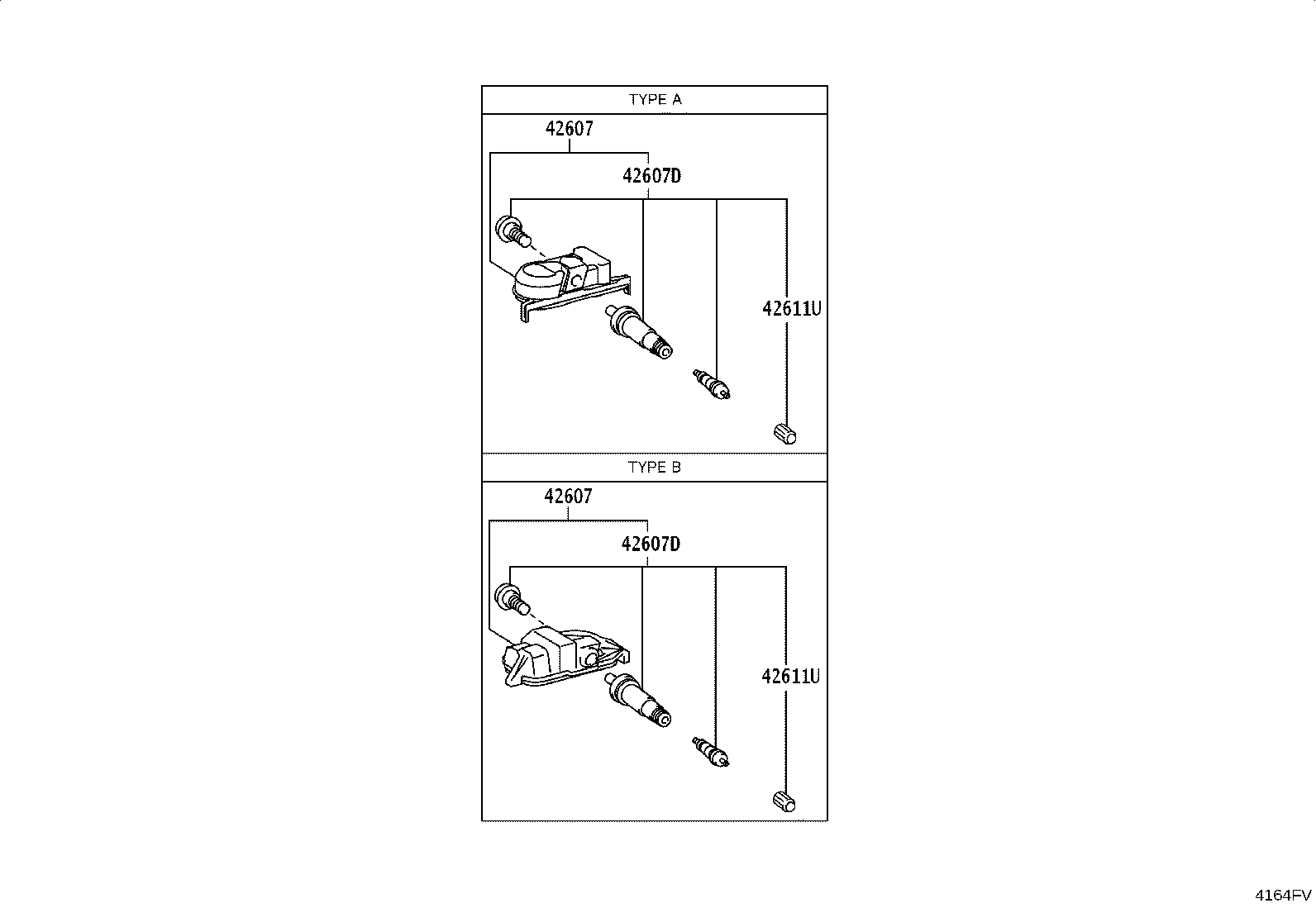 42607-0R040 VALVE SUB-ASSY, TIRE PRESSURE MONITOR product image