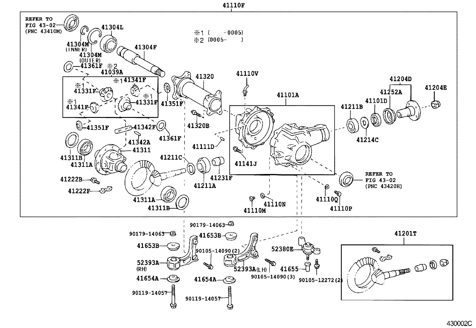 41201-80117 FINAL GEAR KIT, DIFFERENTIAL, FRONT product image
