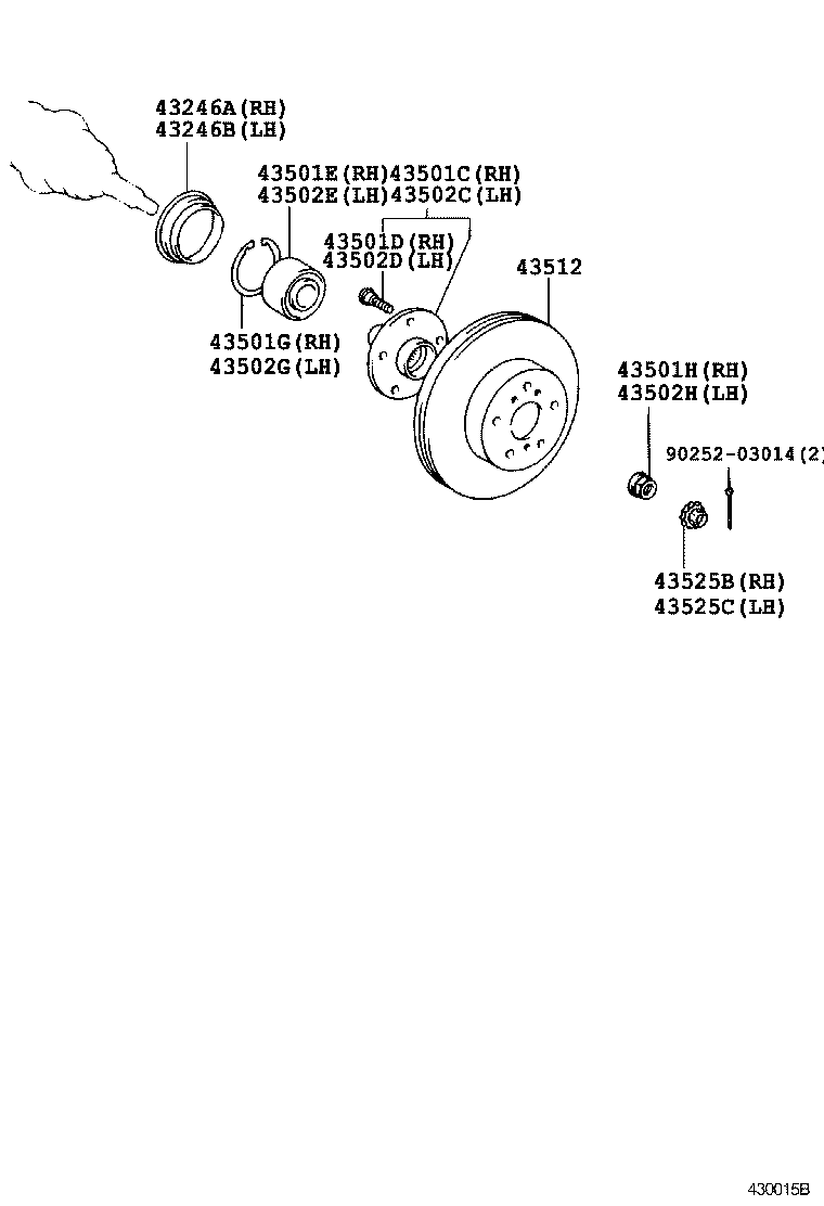 42428-42010 CAP, FRONT WHEEL ADJUSTING LOCK, RH product image