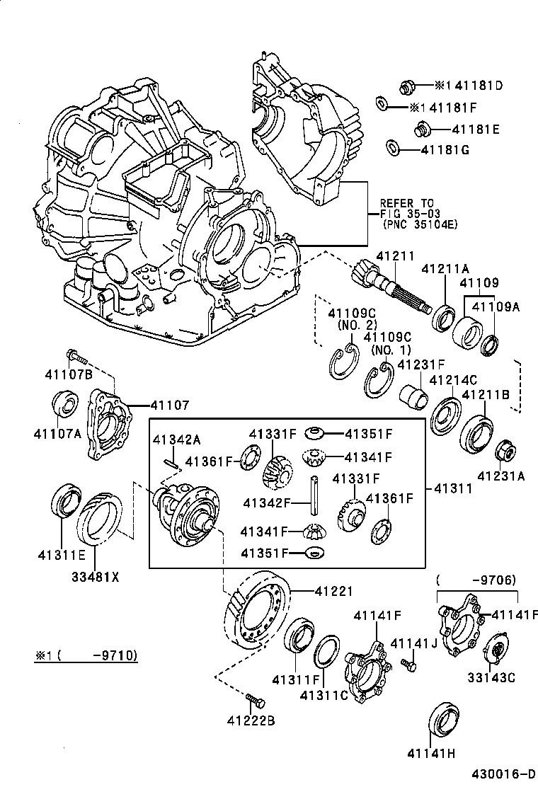 Toyota 41302-20040 CASE SUB-ASSY, FRONT DIFFERENTIAL, NO.2