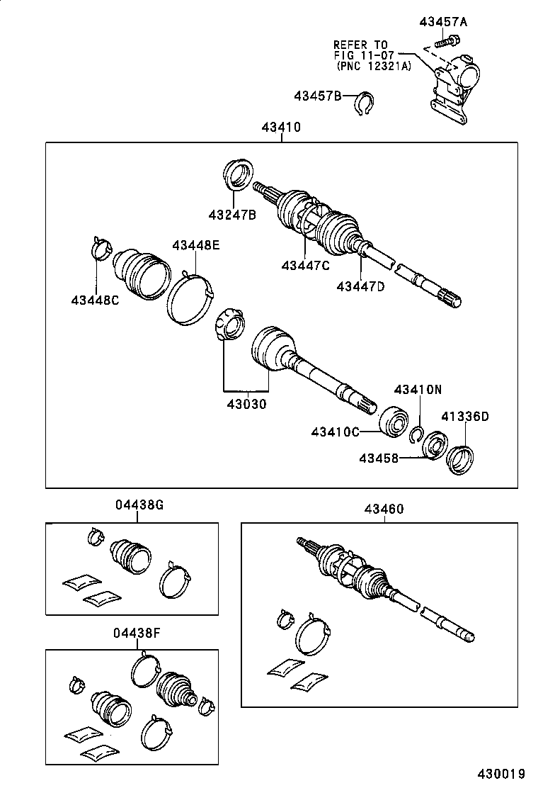 43030-06050 JOINT ASSY, FRONT DRIVE INBOARD, RH product image