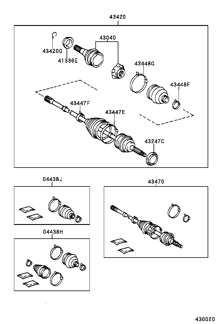 43030-06050 JOINT ASSY, FRONT DRIVE INBOARD, RH product image
