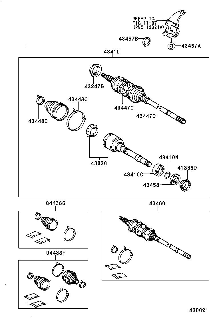 43030-06050 JOINT ASSY, FRONT DRIVE INBOARD, RH product image