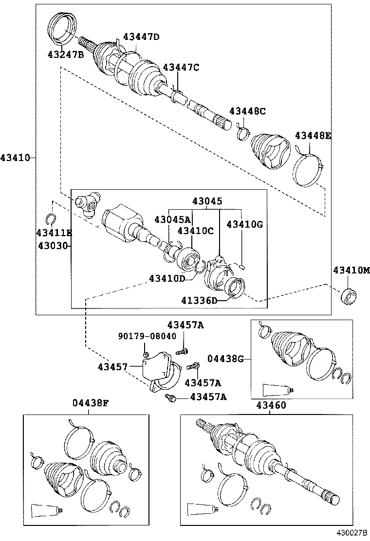 43030-20080 JOINT ASSY, FRONT DRIVE INBOARD, RH product image