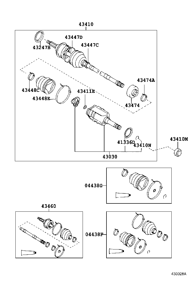 43030-20080 JOINT ASSY, FRONT DRIVE INBOARD, RH product image
