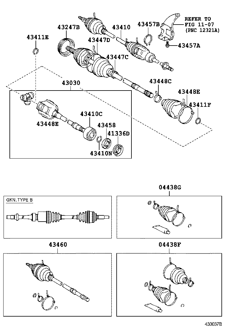 Toyota 43410-06150 SHAFT ASSY, FRONT DRIVE, RH