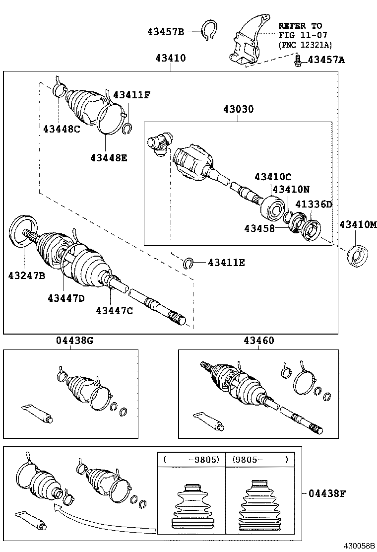 43030-33020 JOINT ASSY, FRONT DRIVE INBOARD, RH product image