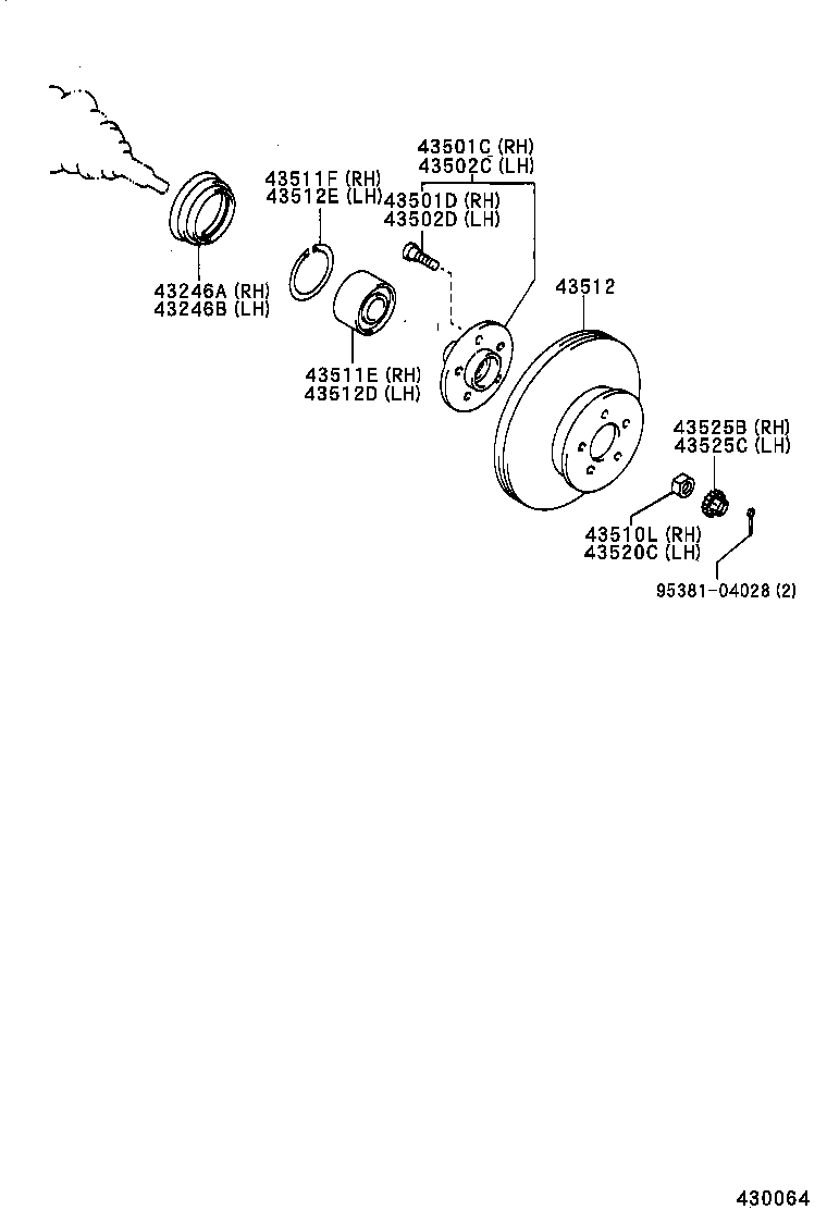 43512-42020 DISC, FRONT product image