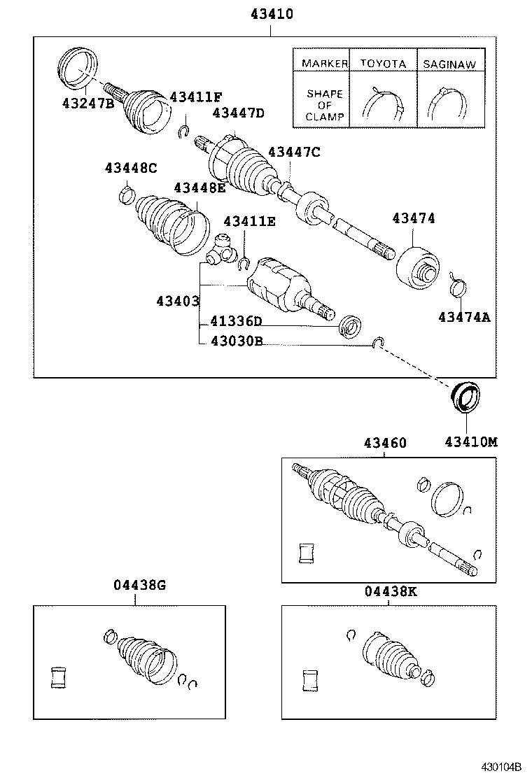 43410-12290 SHAFT ASSY, FRONT DRIVE, RH product image