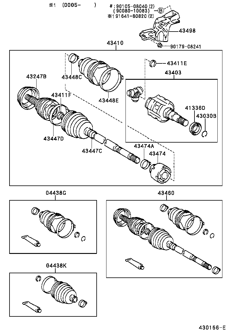 Toyota 43410-02090 SHAFT ASSY, FRONT DRIVE, RH