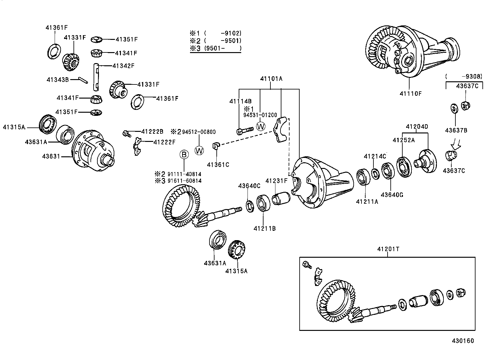 41201-80015 FINAL GEAR KIT, DIFFERENTIAL, FRONT product image