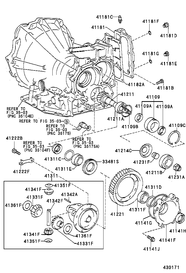 41221-32140 GEAR, FRONT DIFFERENTIAL RING product image