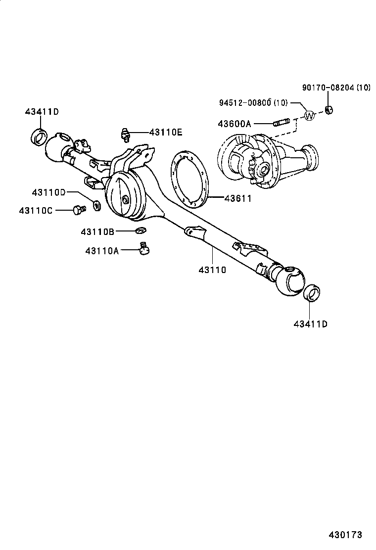 41201-80015 FINAL GEAR KIT, DIFFERENTIAL, FRONT product image