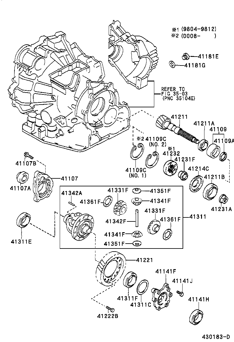 Toyota 41231-45010 SPACER, FRONT DIFFERENTIAL DRIVE PINION BEARING