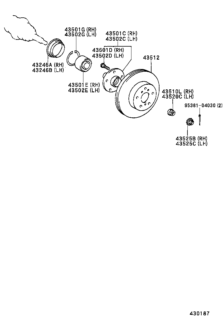 43512-08021 DISC, FRONT product image