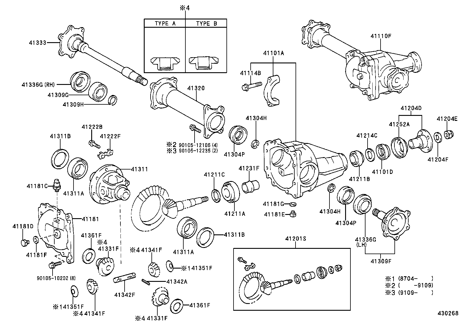 41201-29636 FINAL GEAR KIT, DIFFERENTIAL, FRONT product image