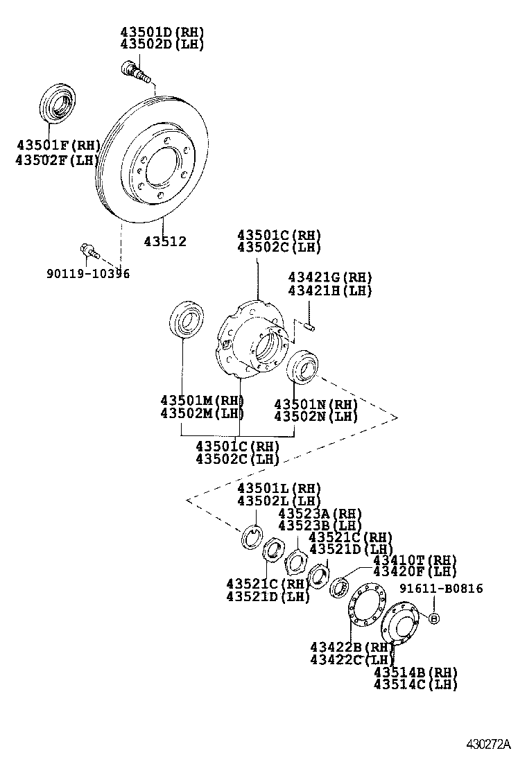 Toyota 43512-35180 DISC, FRONT