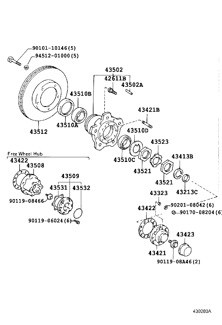 43512-28140 DISC, FRONT product image