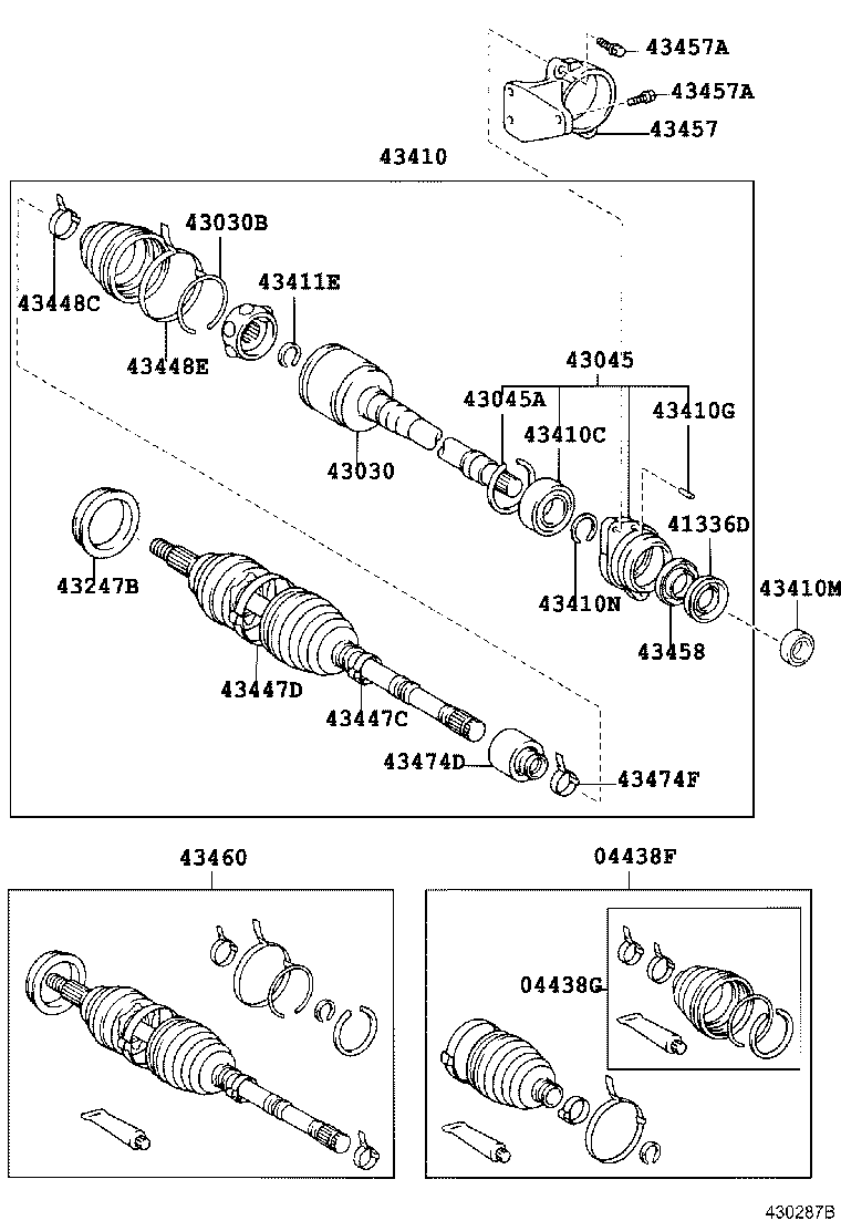43030-20080 JOINT ASSY, FRONT DRIVE INBOARD, RH product image