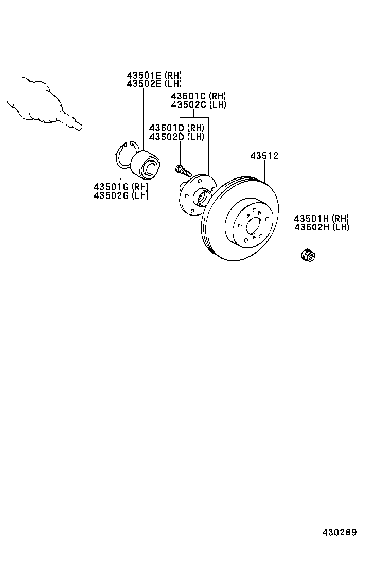 43512-47020 DISC, FRONT product image