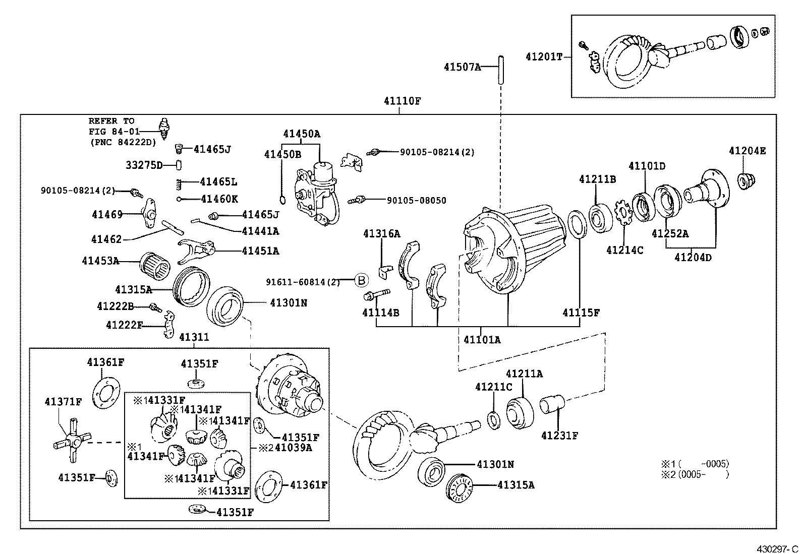 41201-80140 FINAL GEAR KIT, DIFFERENTIAL, FRONT product image