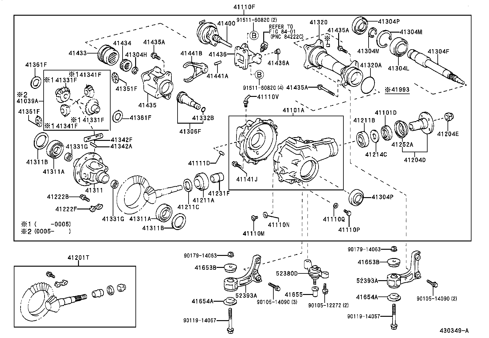 Toyota 41201-80079 FINAL GEAR KIT, DIFFERENTIAL, FRONT