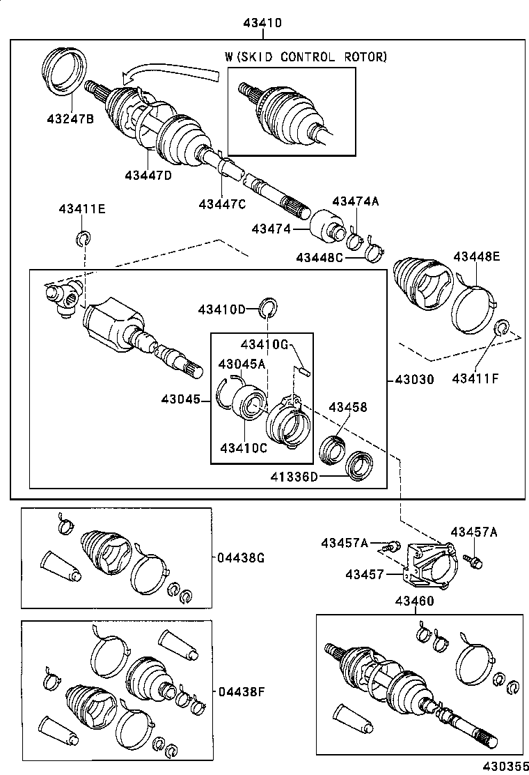 42345-16050 CLAMP (FOR FRONT AXLE OUTBOARD JOINT BOOT RH) product image
