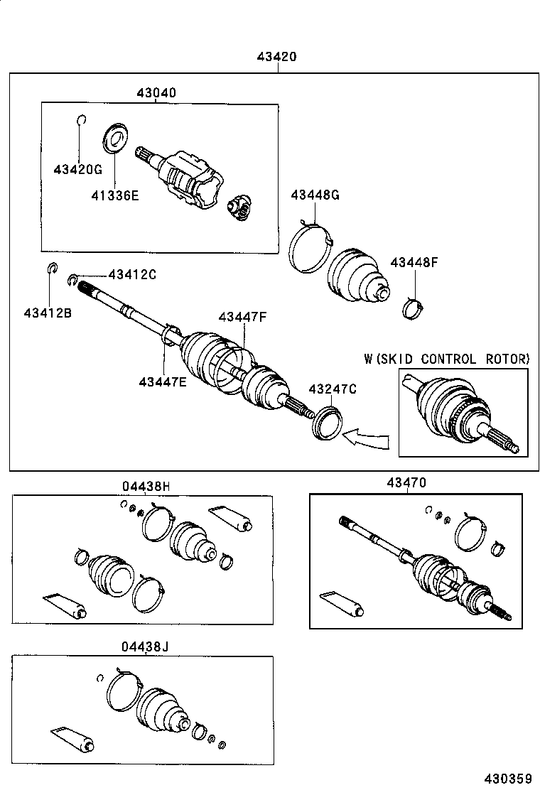 42345-16050 CLAMP (FOR FRONT AXLE OUTBOARD JOINT BOOT RH) product image