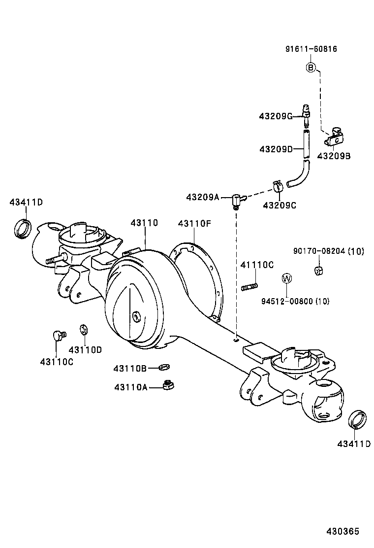 41201-69315 FINAL GEAR KIT, DIFFERENTIAL, FRONT product image