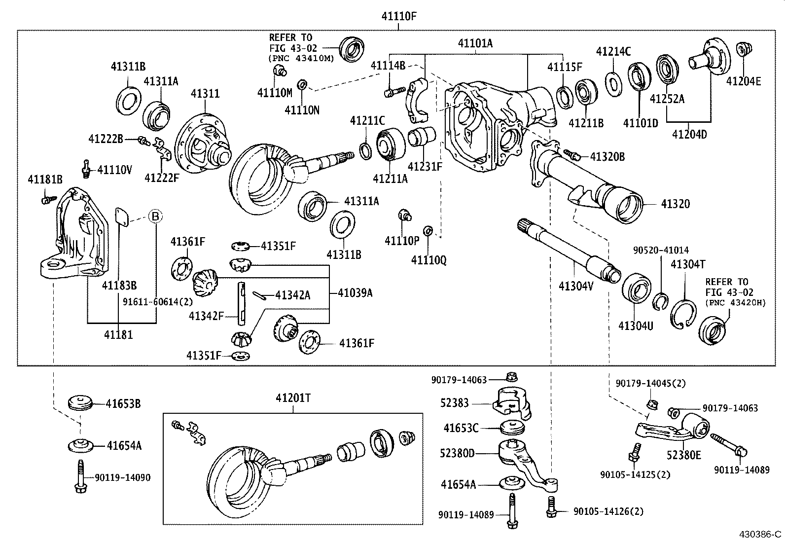 41201-80140 FINAL GEAR KIT, DIFFERENTIAL, FRONT product image